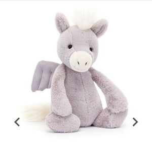 jellycat purple bashful pegasus unicorn with wings